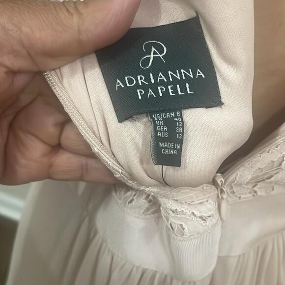 Adrianna Papell Blush Lace Bodice Gown – Size 8 (US) - Picture 3 of 7